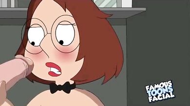 Meg's Facial Orgy with Cris the Cartoon Stud