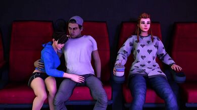 Fucking Briggitte and Tracer at the Movie Theater (Overwatch)