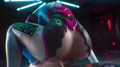 Busty D.va Gets Pounded In Her Butthole By A Monstrous Mech [Anal Abomination]