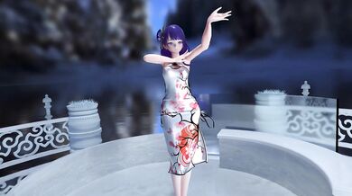 [JUSWE] Raiden Ei Sexy China Dress doing Erotic Dance [4K] could be rewritten as China Dress Sexy Dancer Raiden Ei [JUSWE] does Erotic 4K Moves.