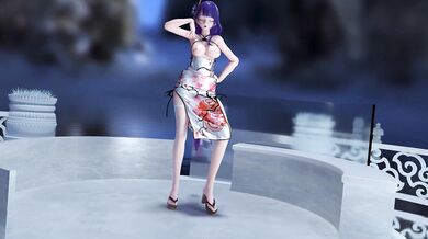 [JUSWE] Raiden Ei Sexy China Dress doing Erotic Dance [4K] could be rewritten as China Dress Sexy Dancer Raiden Ei [JUSWE] does Erotic 4K Moves.