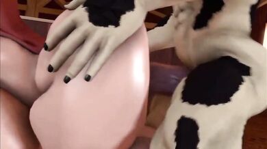 Mila gets banged by the cowman