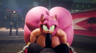 Amy Gets DP'd by Shadow's Big Cock