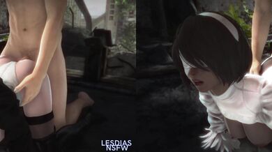 (Lesdias) 2B/2P Doggy Style - Split Screen