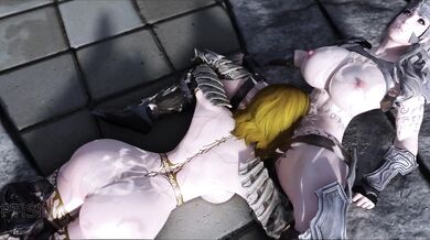 Cum-Slurping Amazonian Bitches Get Slippery with Each Other