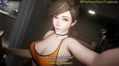 Widow's Anal Challenge with Tracer: Who's the Bigger Slut? - Eng Subs