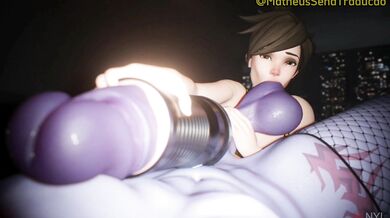 Widow's Anal Challenge with Tracer: Who's the Bigger Slut? - Eng Subs