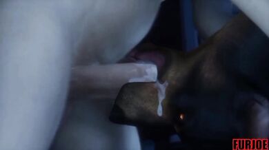 Doberman Slut Gives Epic BJ