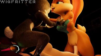 Judy and Lola share Futa D.Va in a steamy threesome - Wigfritter