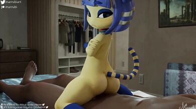 The Depraved Ankha Rides In From Behind in Marrubi's Third Person View