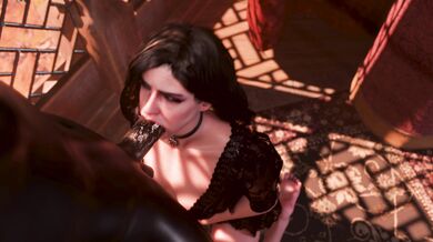 [4K] Yennefer Sucks and Kneels for Black Cocks [Pewposterous]