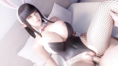 Slutty Bunny Hinoa Gets Fucked Hard in Every Hole by a Horny Demon [extreme anal]