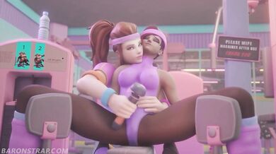 Gaping Hole 24/7: Brigitte the Fitness Instructor and Baron's Anal Adventures in the Gym