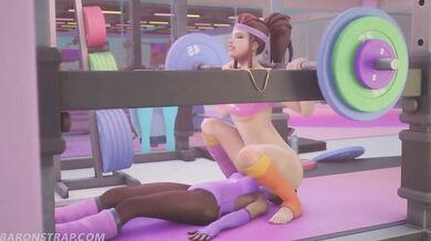 Gaping Hole 24/7: Brigitte the Fitness Instructor and Baron's Anal Adventures in the Gym