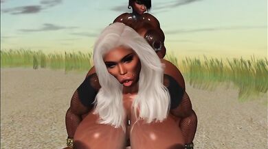 Sweet Creampie in the Dunes [Shemale Fuckfest]