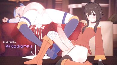 Megumin & Aqua's Moist Encounter in High-Definition [No Audio]