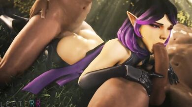 Skye's Forbidden Threesome Orgy in Paladins - Leeterr