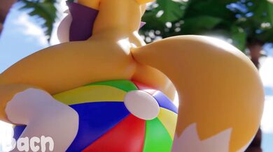 Renamon's Seaside Escapade - Bangin' on the Sand!