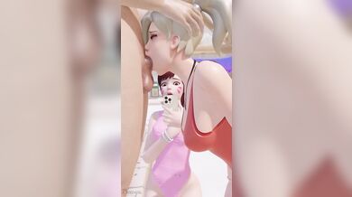 D.va and Mercy Get Naughty in Porn Film
