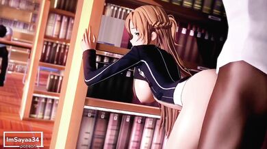 Asuna's Wet and Slippery Ride with Yuuki