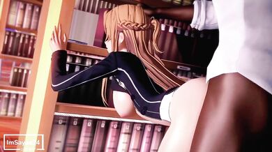 Asuna's Wet and Slippery Ride with Yuuki