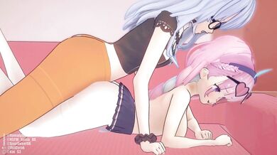 Minato's Huge Shemale Cock Fucks Susie and Aqua in a Steamy Threesome