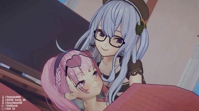 Minato's Huge Shemale Cock Fucks Susie and Aqua in a Steamy Threesome