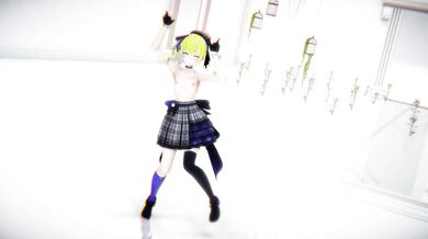 Sexy Anime Girl Strips and Dances on Hololive Stage, Sucked into Rabbit Hole of Hentai Fetishes with Hoshimachi Suisei and MMD 3D Action