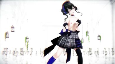 Sexy Anime Girl Strips and Dances on Hololive Stage, Sucked into Rabbit Hole of Hentai Fetishes with Hoshimachi Suisei and MMD 3D Action