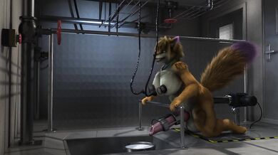 Animated Slut Gets Bred on a Mechanical Cow Fucker