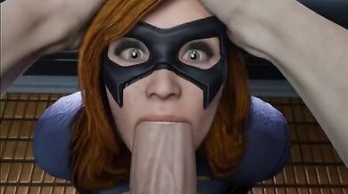 Slutty Batgirl Gets Her Muff Stuffed