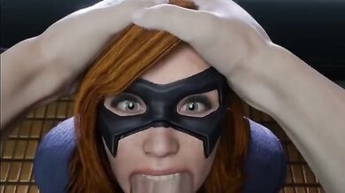 Slutty Batgirl Gets Her Muff Stuffed