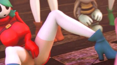 TehSiNiSTAR presents Bowsette's Halloween Party, where the horny princess and her friends get down with their naughty costumes and even naughtier desires.