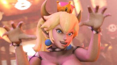 TehSiNiSTAR presents Bowsette's Halloween Party, where the horny princess and her friends get down with their naughty costumes and even naughtier desires.