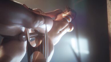 Tracer's Doggy Style DP in 4K with Swimsuits!