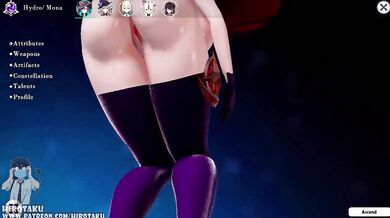 Mona's Ass Goes Wild in Genshin Impact!