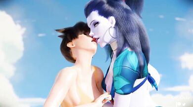 Tracer and Widowmaker's Hot Summer Fling on the Beach in 4K