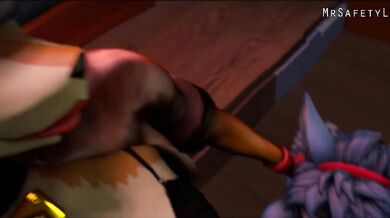 Sly x Carmelita x Krystal - Sultry Threesome with the Raccoon and Foxes