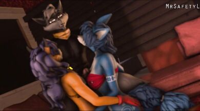Sly x Carmelita x Krystal - Sultry Threesome with the Raccoon and Foxes