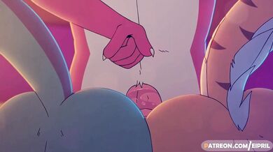 Anal Orgy with Eipril and Her 4 Sex Slaves