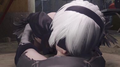 [NieR] 2B Deepthroat (Cumshot) [Ultra HD] [Bukkake]