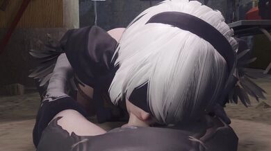[NieR] 2B Deepthroat (Cumshot) [Ultra HD] [Bukkake]