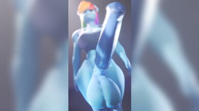 D.va takes on Scarggy's huge cock in intense training session