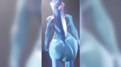 D.va takes on Scarggy's huge cock in intense training session
