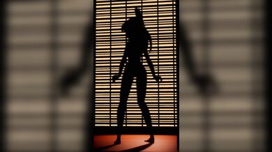 Naughty Nympho Nails the Night with her Sinful Shadow Sway in Silhouette Dance