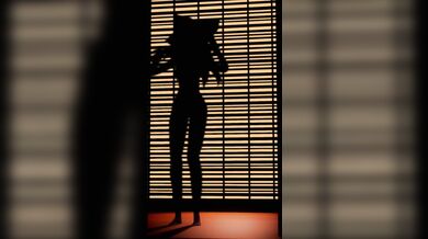 Naughty Nympho Nails the Night with her Sinful Shadow Sway in Silhouette Dance