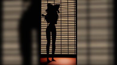 Naughty Nympho Nails the Night with her Sinful Shadow Sway in Silhouette Dance