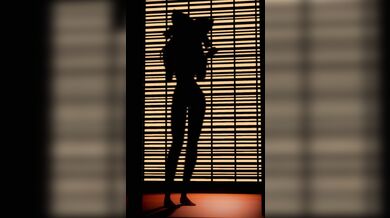 Naughty Nympho Nails the Night with her Sinful Shadow Sway in Silhouette Dance