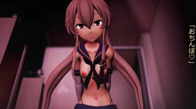 Shimakaze-Chan Cosplayer Takes Revenge with Cowgirl Reverse Rape in Public Mens Room