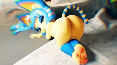 Sexy Anime Sluts Gape for the Camera in 'Ankha Reel CC'
